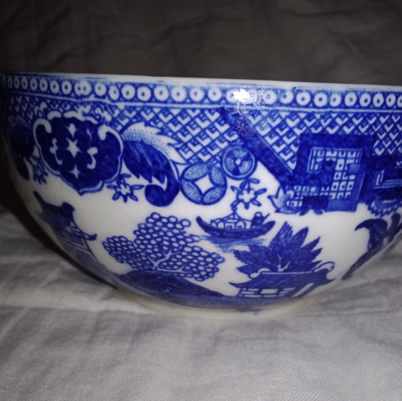 Vintage Blue And White Asian Rice Oriental Bowl Made in Japan - Picture 8 of 11